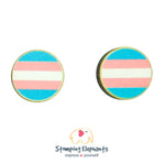 Flag (Pink, White & Blue) Studs