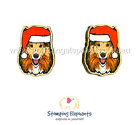 Shetland Sheepdog Christmas Head Studs