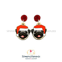 Pug Christmas 2.0 Head Dangles