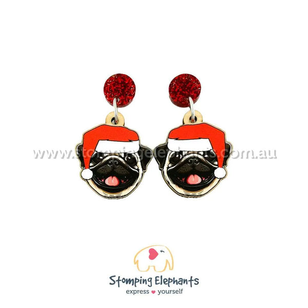 Pug Christmas 2.0 Head Dangles