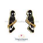 Cockatoo (Carnaby's / Black & White) Studs
