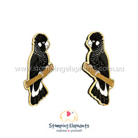 Cockatoo (Carnaby's / Black & White) Studs