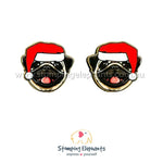 Pug Christmas 2.0 Head Studs