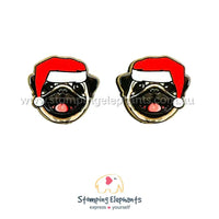 Pug Christmas 2.0 Head Studs