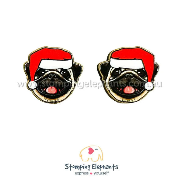 Pug Christmas 2.0 Head Studs
