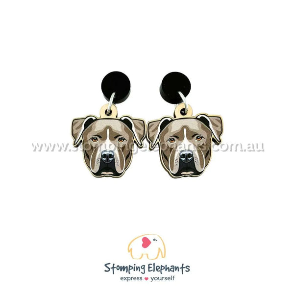 Staffy (Blue & White) Head Dangles