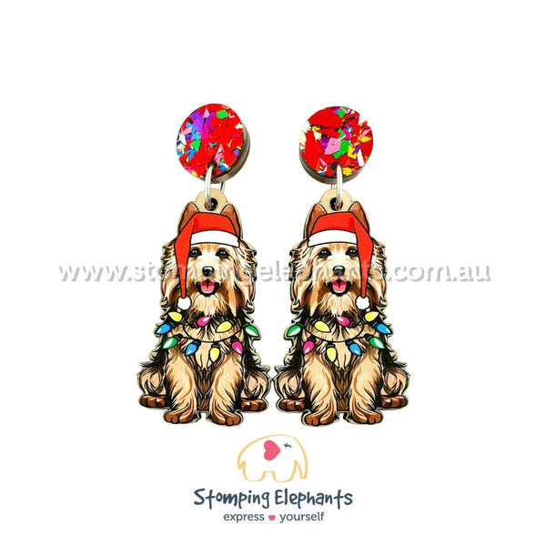 Australian Terrier Christmas Light Up Dangles