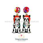 Boston Terrier Christmas Light Up Dangles