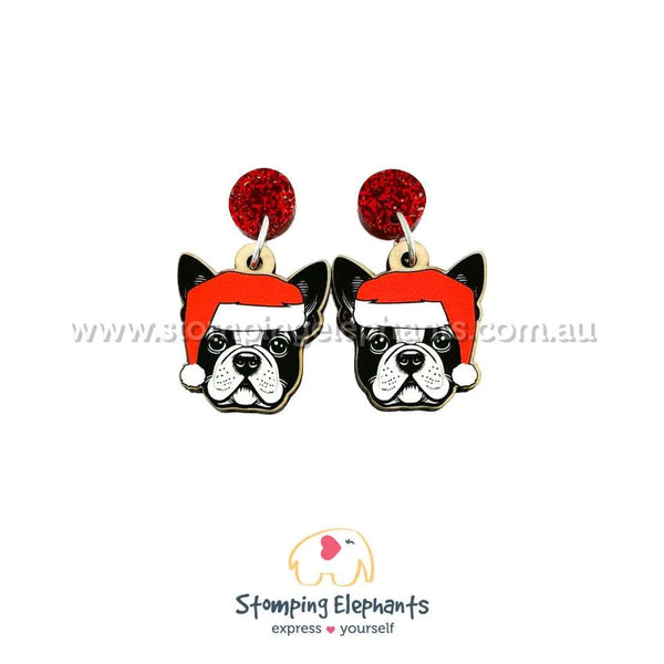 Boston Terrier (Christmas) Head Dangles