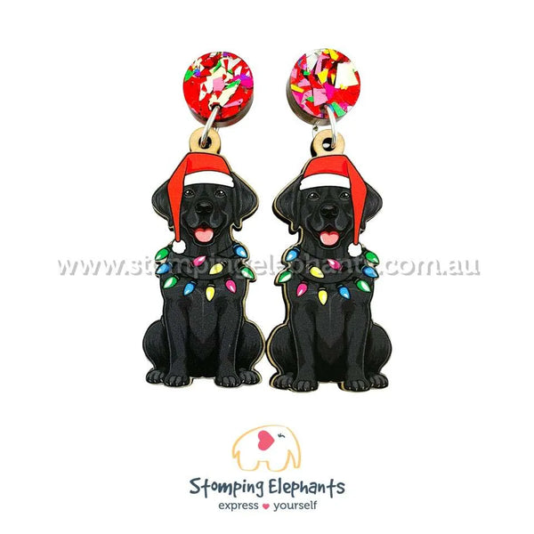Labrador (Black) Christmas Light Up Dangles