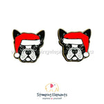 Boston Terrier (Christmas) Head Studs