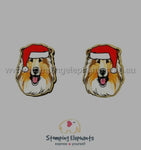 Rough Collie Christmas Head Studs