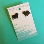 Bulldog Silhouette Studs