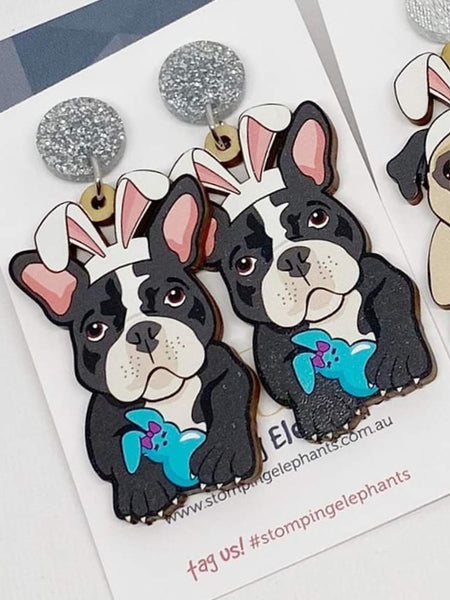 Frenchie Easter Dangles