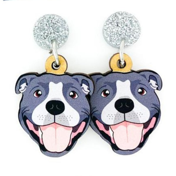 Staffy (Blue) Head Dangles