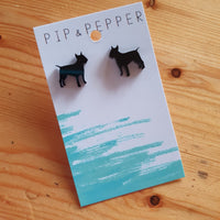 Bull Terrier Silhouette Studs