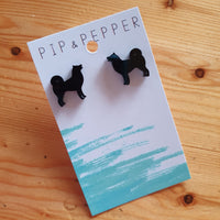 Akita Silhouette Studs