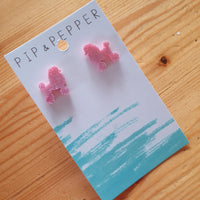 Poodle Silhouette Studs