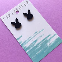 Bunny Head Silhouette Studs