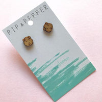 Guinea Pig Head Studs Bamboo