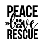 Peace Love Rescue Decal