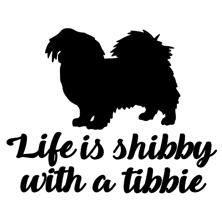 Life is shibby with a tibbie Decal