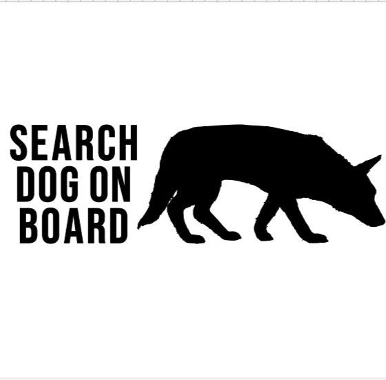 Search Dog On Board Decal