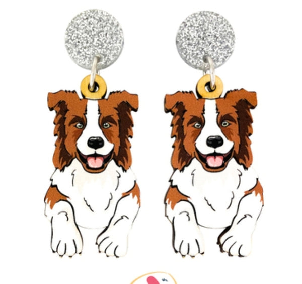 Border Collie (Brown) Dangles