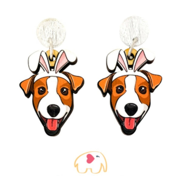 Jack Russell Easter Dangles