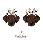 Labrador (Chocolate) Easter Studs