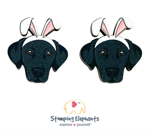Labrador (Black) Easter Studs