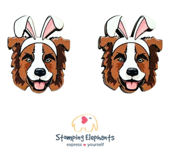 Border Collie (Brown) Easter Studs