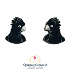 Cockatoo (Black) Studs