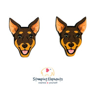 Kelpie (Red & Tan) Head Studs