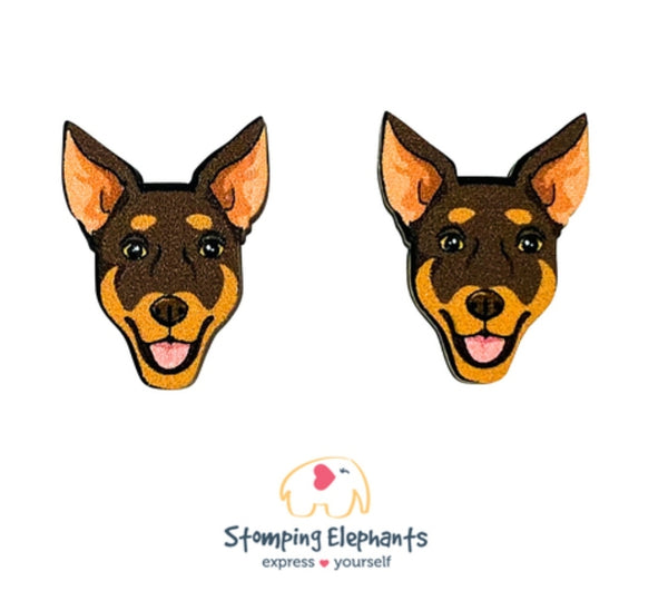 Kelpie (Red & Tan) Head Studs