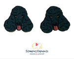 Poodle (Black) Head Studs