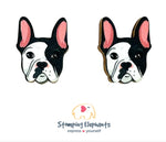 Frenchie (Black & White) Head Studs