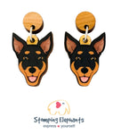 Kelpie (Black & Tan) Head Dangles