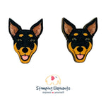 Kelpie (Black & Tan) Head Studs