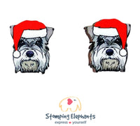 Schnauzer Christmas Head Studs