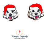 Shih Tzu (White) Christmas Head Studs