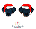 Labrador (Black) Christmas Head Studs