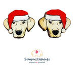Labrador (Yellow) Christmas Head Studs