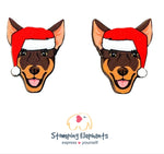 Kelpie (Red & Tan) Christmas Head Studs