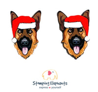 German Shepherd Christmas Head Studs