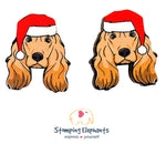Cocker Spainel (Brown) Christmas Head Studs