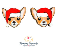 Chihuahua Christmas Head Studs