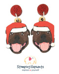 Staffy (Brindle) Christmas Head Dangles