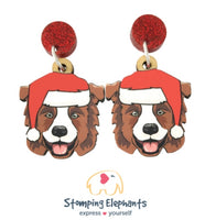 Border Collie (Brown) Christmas Head Dangles