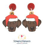 Labrador (Chocolate) Christmas Head Dangles